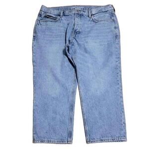 Old Navy Acid Wash‎ 100% Cotton High Rise Slouchy Straight Size 18 Petite